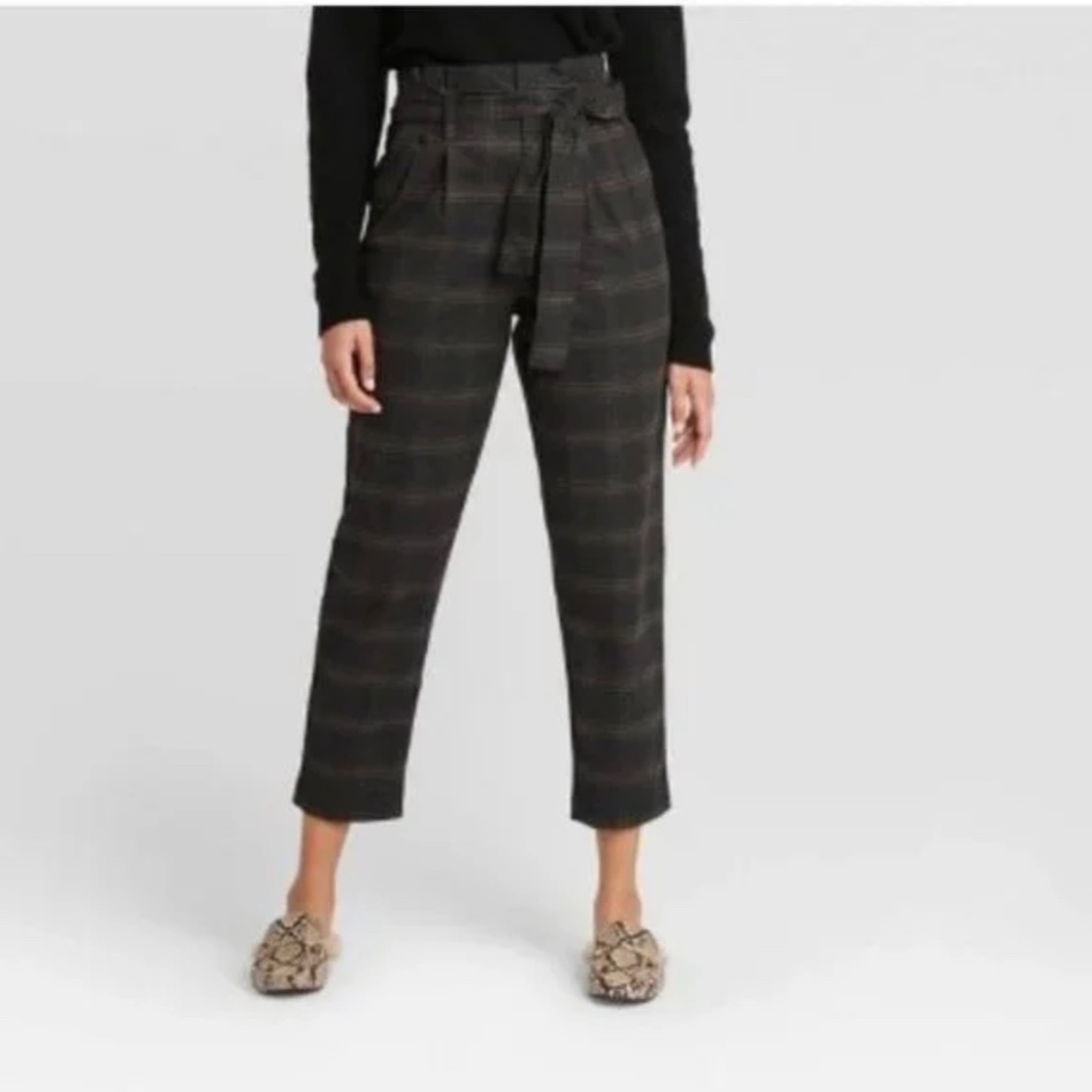 A New Day plaid paper bag pants